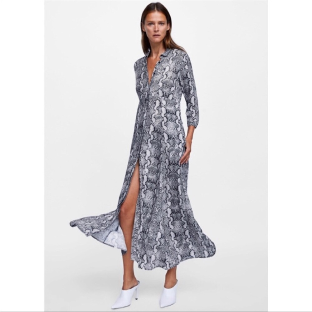 Zara animal print snake dress